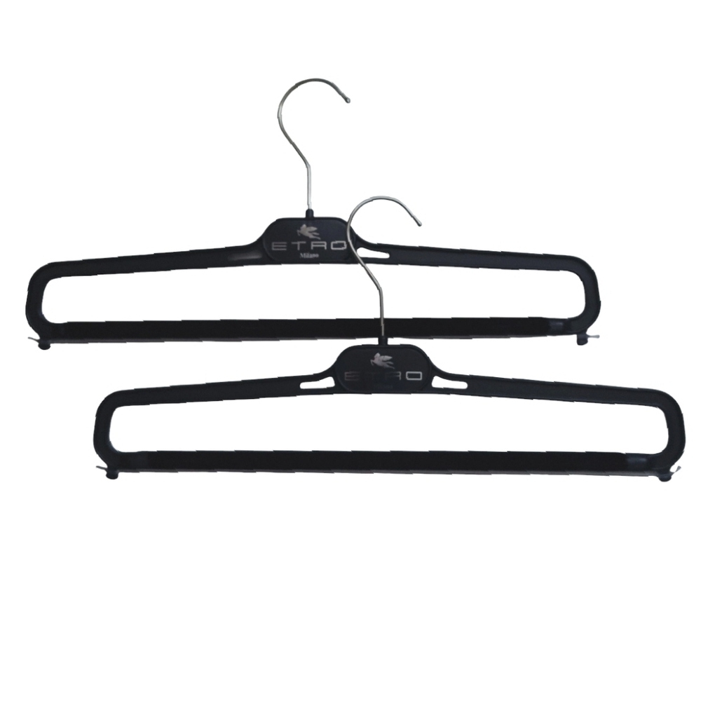 ETRO Milano Trouser Slim Plastic Hangers Black Set of 2 Bundle